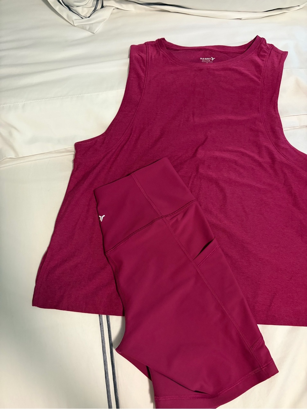 Old Navy Women's Magenta Active Shorts and Top